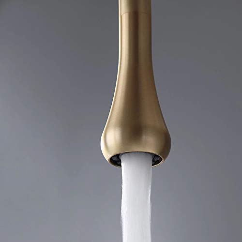 InArt Bathroom Single Lever Hole Basin Mixer Pillar Tap Brass High Neck Long Body Sink Gold Faucet - InArt-Studio