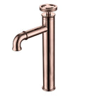 InArt Bathroom Single Lever Hole Basin Mixer Rose Gold Pillar Tap Brass High Neck Long Body Sink Faucet - InArt-Studio