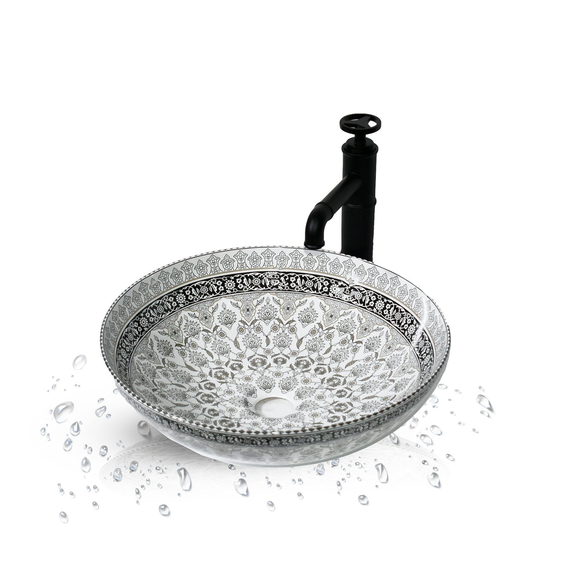 InArt Table Top Wash Basin Design 40.5 x 40.5 CM Mexican Design - InArt-Studio