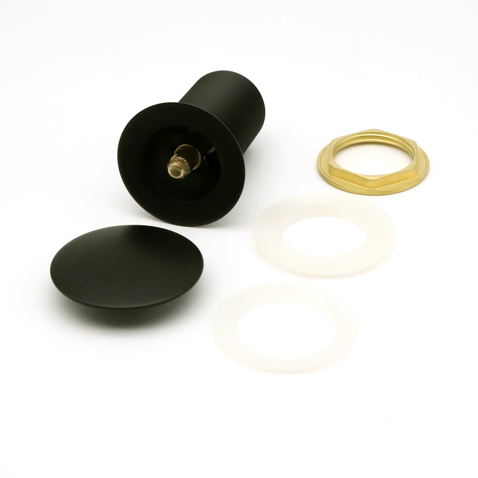 InArt Brass Full Threaded Pop Up Waste Coupling 32 MM 5", Brass Top Black Matt - InArt-Studio
