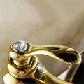 InArt Bathroom Single Lever Hole Basin Mixer Brass Basin High Neck Long Body Sink Faucet White Gold - InArt-Studio