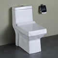 InArt Ceramic P-Trap Floor Mounted European Water Closet | Contemporary Western Toilet | 67x37x74 cm | White - InArt-Studio
