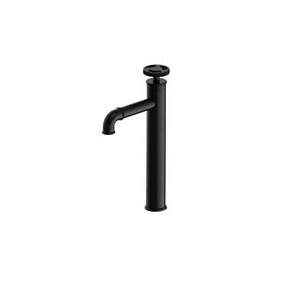 Matte black basin mixer tap side angle, single lever brass bathroom mixer tap for wash basin