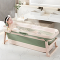InArt Modern Freestanding Foldable Bathtub with Drain Hose and Cover, Green-Color, 140cm x 60cm x 57.5cm - InArt-Studio