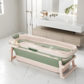 InArt Modern Freestanding Foldable Bathtub with Drain Hose and Cover, Green-Color, 140cm x 60cm x 57.5cm - InArt-Studio