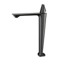 Close-up of InArt single lever basin taps in matte black finish, smooth handle and aerator detail