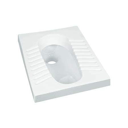 Best Orissa pan for bathroom, InArt premium glossy white ceramic Indian style toilet pan in washroom setting