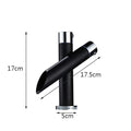 Matt black basin tap black single lever wash basin mixer, angled view of bamboo designer spout