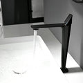 InArt single lever basin mixer tap in matte black brass, main view for bathroom wash basin
