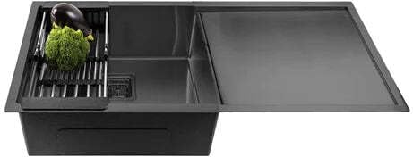 InArt 24 * 18 kitchen sink in 304 grade stainless steel, rectangular single bowl, satin matt finish