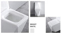 InArt premium sanitaryware western water closet in glossy white, oval ceramic commode in a modern bathroom