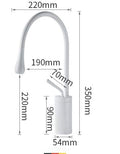 InArt single lever washbasin mixer tap in white polished brass, modern bathroom basin design, 3/4 angle