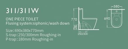 Designer European commode in premium sanitaryware style, floor mounted one-piece toilet for Indian washroom
