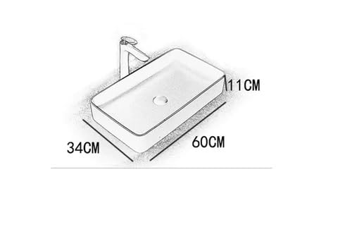 Matte green ceramic table top wash basin 60 x 34 cm in modern bathroom interior, premium sanitaryware