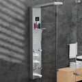 InArt brushed stainless steel shower panel for bathroom, LED bath and shower panel