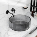 InArt clear black glass wash basin, polished finish, modern glass bathroom sink