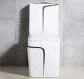 InArt water closet commode one piece, glossy black and white porcelain body with smooth easy-clean surface