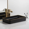 Premium InArt sanitaryware wash basin colour design for bathroom or hall, matte black gold ceramic counter basin