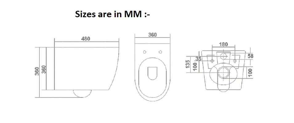 InArt wall hung rimless toilet in glossy rose gold ceramic, oval WC pan side angle with slim soft close seat