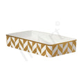 INART Wash Basin Countertop | Tabletop Ceramic Bathroom Sink | Wash Basin Over Counter | Wash Basin For Bathroom 24 x 14 x 4 Inch Gold White - InArt-Studio