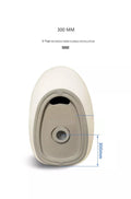 Floor mounted one-piece western toilet with S-trap outlet, premium sanitaryware side profile