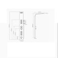 Wall mounted shower tower with body massage spray jets and mixer controls, premium 304 stainless steel