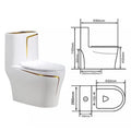 Western closet price option for Indian washroom: floor outlet S-trap one piece ceramic commode in white gold
