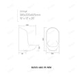 Urinal pot for men ceramic, sleek white wall mounted urinal for bathroom with universal plumbing compatibility