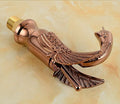InArt hot and cold water tap mixer for wash basin, smooth single handle control in rose gold finish