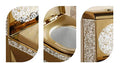 S-trap outlet detail on glossy white ceramic one-piece western toilet, floor mounted European commode for washroom