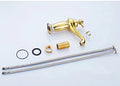 InArt brass wash basin tap in gold colour, single hole basin mixer tap for modern washroom