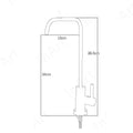 Kitchen sink drinking water tap by InArt, SS304 square design with white glossy finish, angled view