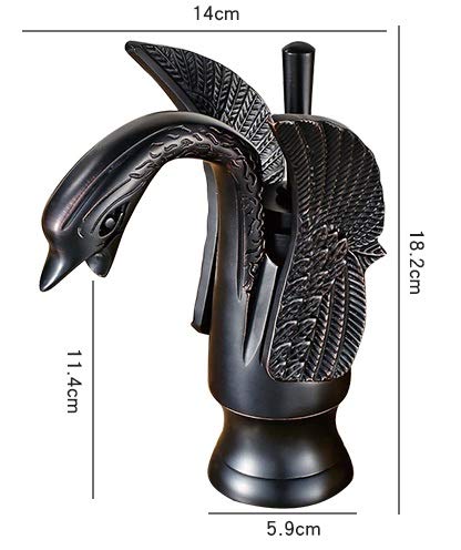 Brass tap for wash basin with elegant gooseneck spout, 3/4 angle view for stylish washroom