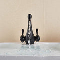 Tap design for wash basin in black matt brass, single lever hot and cold basin mixer for Indian homes