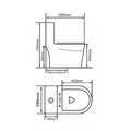 InArt one piece ceramic western toilet, floor mounted S trap outlet, glossy grey finish for contemporary washroom
