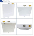 InArt Indian toilet set with flush tank, 23 inch Orissa pan in glossy white ceramic for bathroom installation