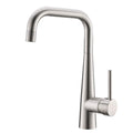 Brushed nickel single lever sink tap for kitchen wash area, durable 304 stainless steel, lifestyle setup