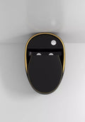InArt syphonic one-piece water closet with soft close seat, S-trap floor mounted commode detail