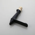 Close-up of InArt brass basin tap black with smooth matte finish and single lever control detail