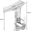 Chrome brass basin mixer tap with single lever and waterfall spout, ideal for checking basin tap price