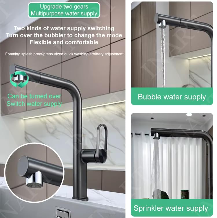 Kitchen mixing taps, matte black, faucet tap for kitchen sink