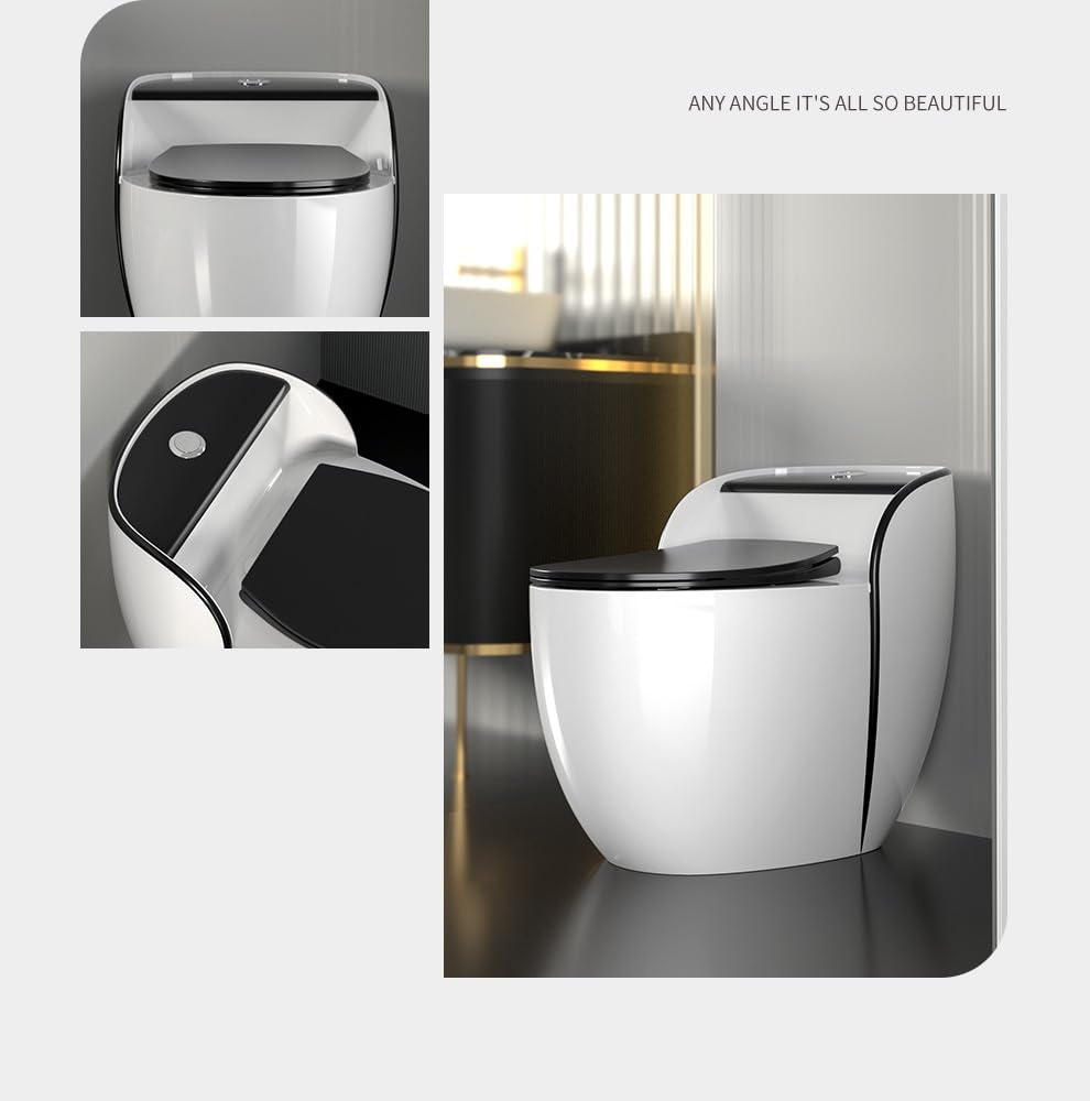 InArt ceramic one piece western toilet commode with syphonic washdown, dual flush and S-trap for Indian homes
