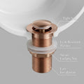 5 inch full thread basin drain outlet coupling in rose gold finish