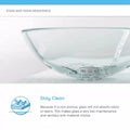 InArt glass wash basin design with light reflection on glossy black finish, square bowl top view