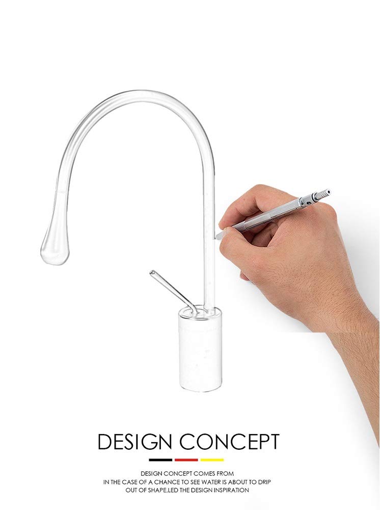 Little Hopes hot and cold water mixer for wash basin, premium white polished swan neck brass tap in bathroom