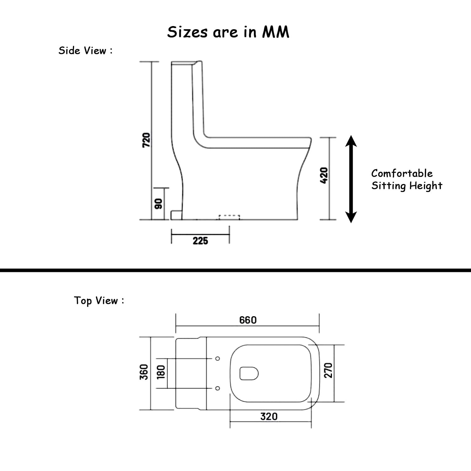 Modern bathroom commode design in pink, one piece ceramic western toilet with soft close seat, side view