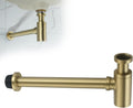 Brass bottle trap for wash basin InArt brushed gold brass bottle trap cylindrical