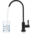 Reverse osmosis drinking water faucet in black matt, durable stainless steel RO tap for kitchen sink