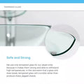 InArt black glass wash basin with crystal finish, square table top basin for stylish washroom