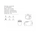 InArt commode single piece installed in modern bathroom, oval one piece western toilet in white and blue